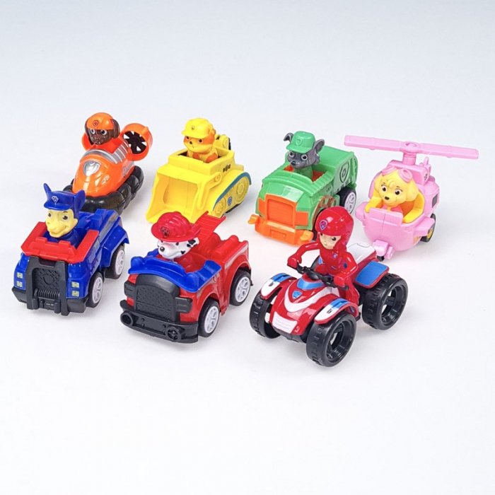 فیگور7 عددی سگهای نگهبان پاوپاترول paw patrol با ماشین  مدل P6631