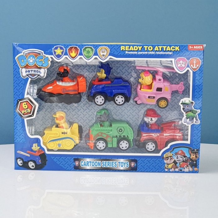 فیگور6 عددی سگهای نگهبان پاوپاترول paw patrol با ماشین  مدل P663