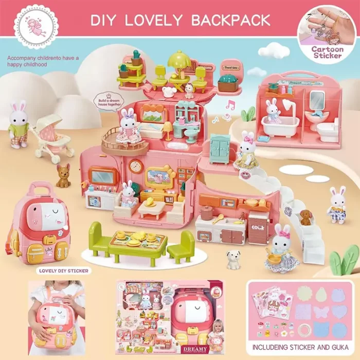 اسباب بازی خانه خرگوش مدل کوله پشتی BAY DREAMY کد 6701