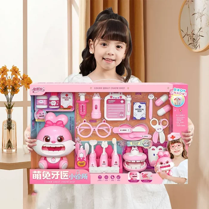 کیت دندانپزشکی مدل خرگوش صورتی کد 6696