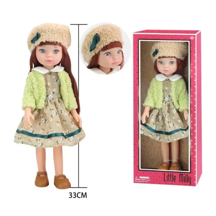 عروسک دخترانه LITTLE MILLY لباس کرم کد 91071