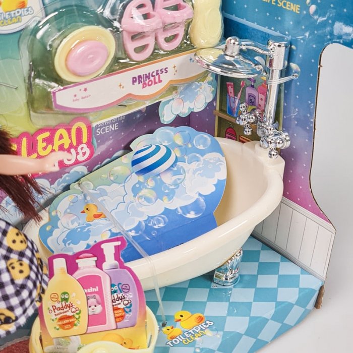 اسباب بازی خانه عروسکی مدل وان حمام SPARKEL BELLA کد 70275