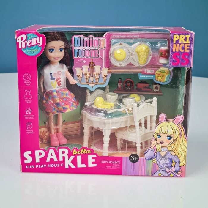 اسباب بازی خانه عروسکی مدل ناهار خوری SPARKEL BELLA کد 70274