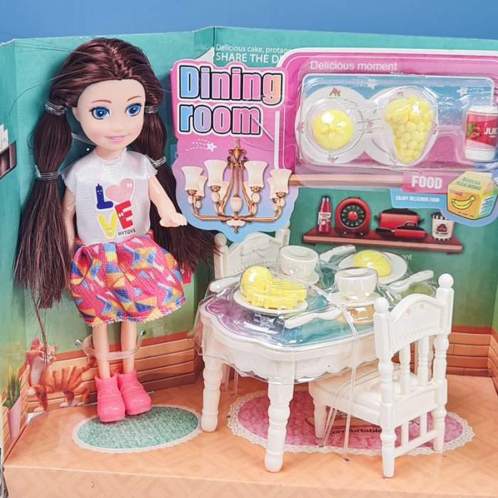 اسباب بازی خانه عروسکی مدل ناهار خوری SPARKEL BELLA کد 70274