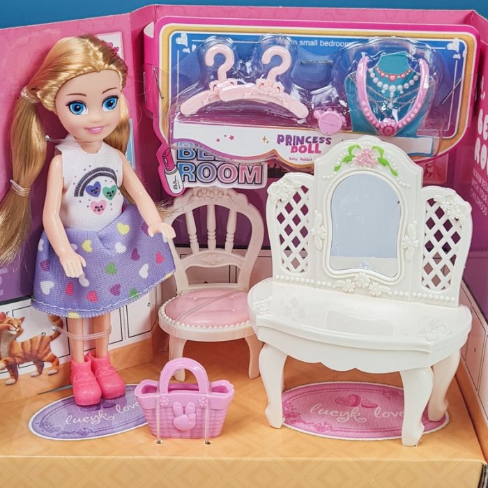 اسباب بازی خانه عروسکی مدل میز آرایش SPARKEL BELLA کد 70276