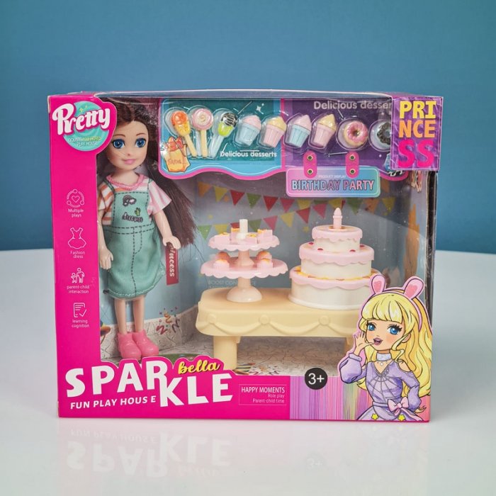 اسباب بازی خانه عروسکی مدل جشن تولد SPARKEL BELLA کد 70273