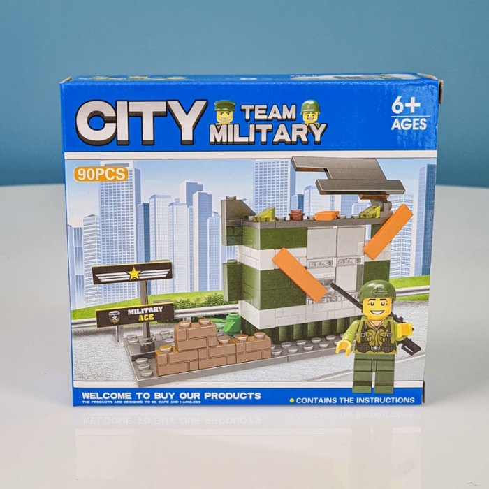 اسباب بازی لگو سری شهر 90 تکه city مدل ارتشی کد LXA2338