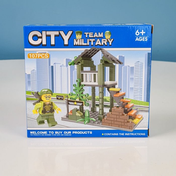اسباب بازی لگو سری شهر 107 تکه city مدل ارتشی کد LXA2337