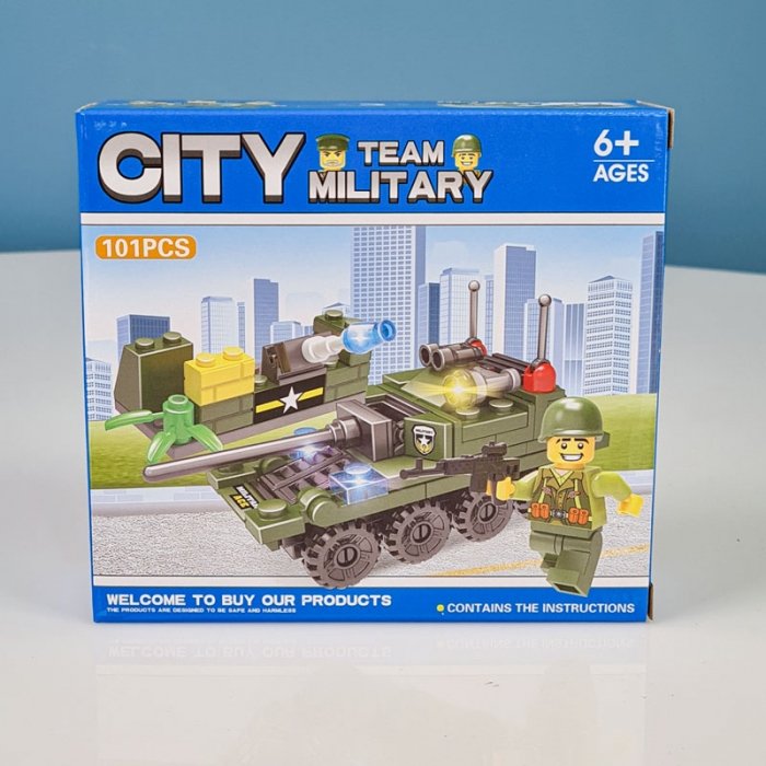 اسباب بازی لگو سری شهر 101 تکه city مدل ارتشی کد LXA2333