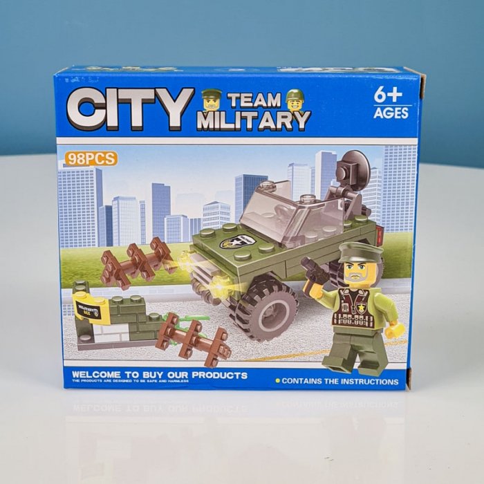 اسباب بازی لگو سری شهر 98 تکه city مدل ارتشی کد LXA2332