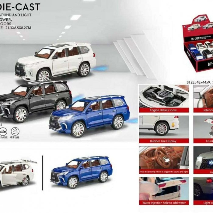 ماشین فلزی موزیکال دودزا مدل لکسوس LX570 مدل CZ125AD