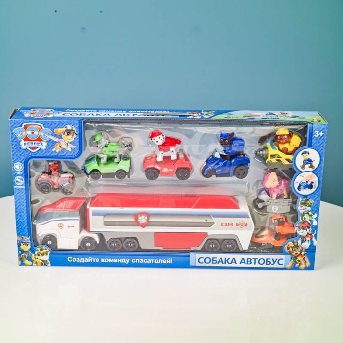 فیگور سگ های نگهبان پاوپاترول با اتوبوس Paw Patrol کد APT7113