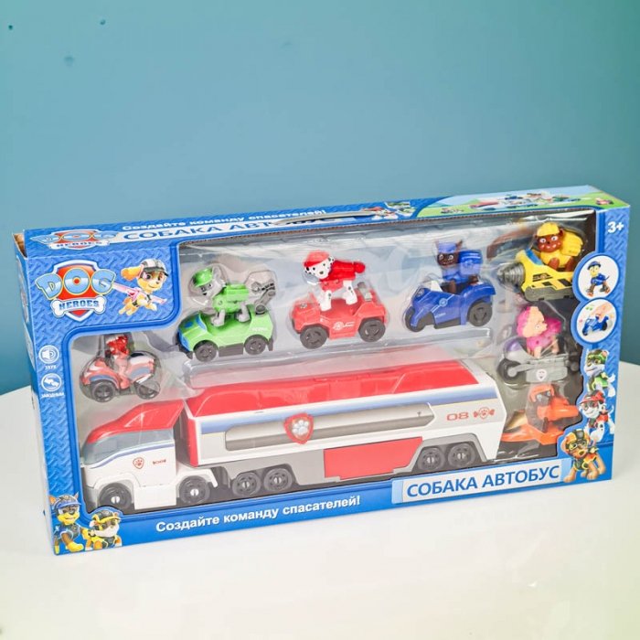 فیگور سگ های نگهبان پاوپاترول با اتوبوس Paw Patrol کد APT7113