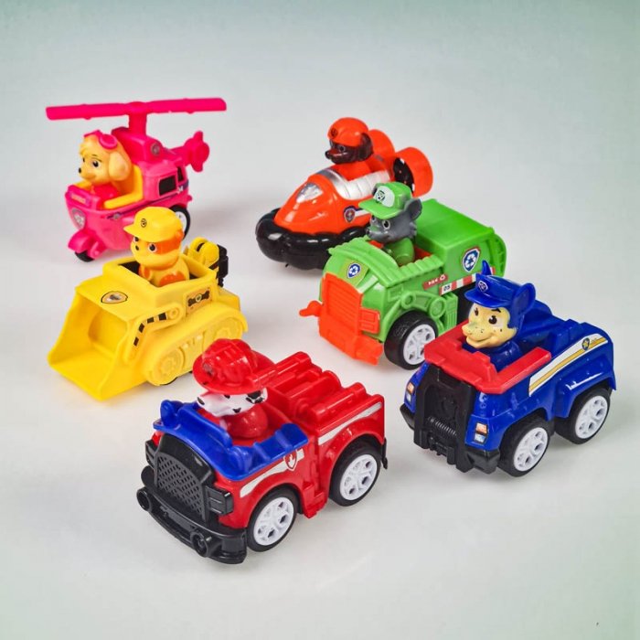 فیگور 6 عددی سگهای نگهبان پاوپاترول paw patrol با ماشین  مدل P/G6/A