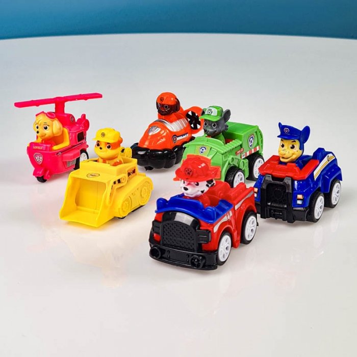 فیگور 6 عددی سگهای نگهبان پاوپاترول paw patrol با ماشین  مدل P/G6/A