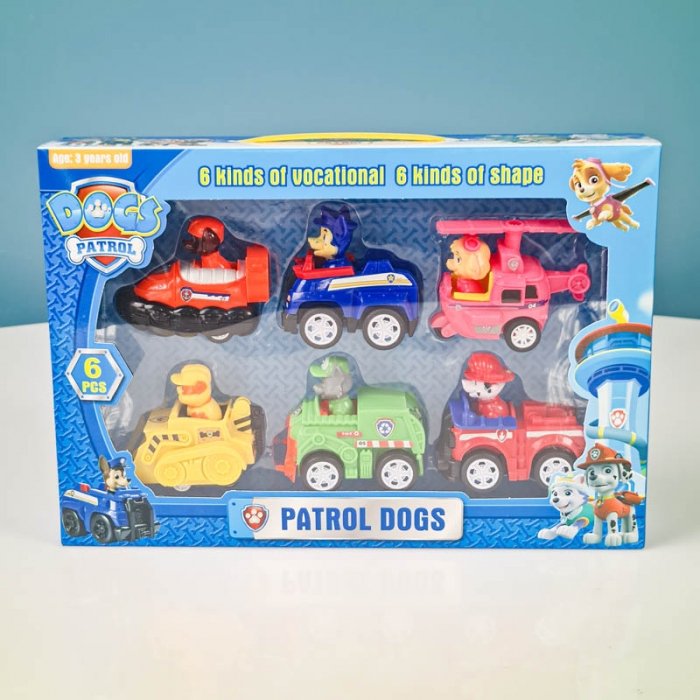 فیگور 6 عددی سگهای نگهبان پاوپاترول paw patrol با ماشین  مدل P/G6/A