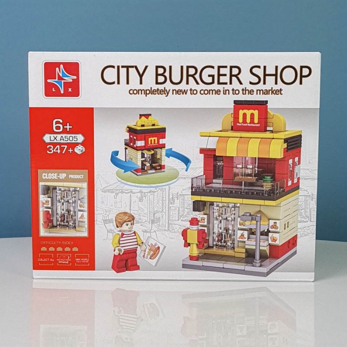 اسباب بازی لگو 347  تکه مدل مغازه مک دونالد کد LXA505