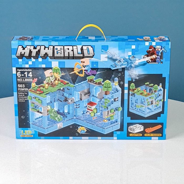 اسباب بازی لگو ماینکرفت 503 تکه چراغدار کد LB606