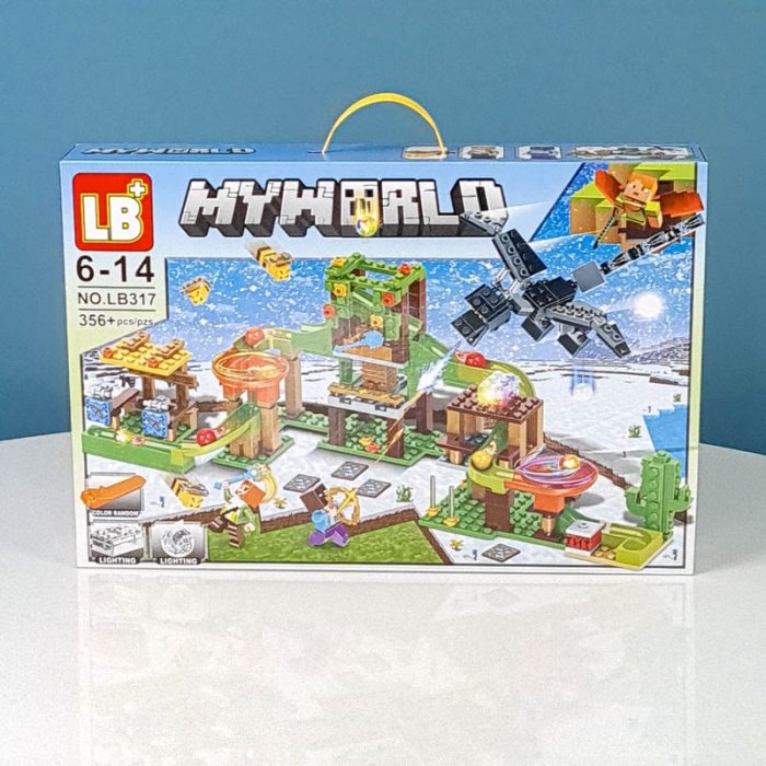 اسباب بازی لگو ماینکرفت 356 تکه چراغدار کد LB317