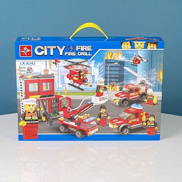 اسباب بازی لگو سری شهر 593 تکه city مدل ایستگاه آتش نشانی کد LXA342