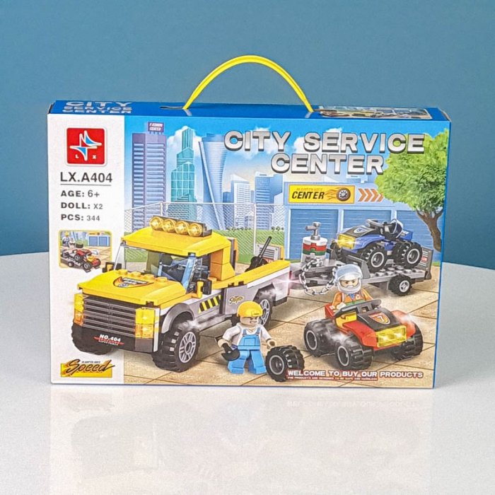اسباب بازی لگو سری شهر 344 تکه city مدل موتور چهار چرخ کد LXA404