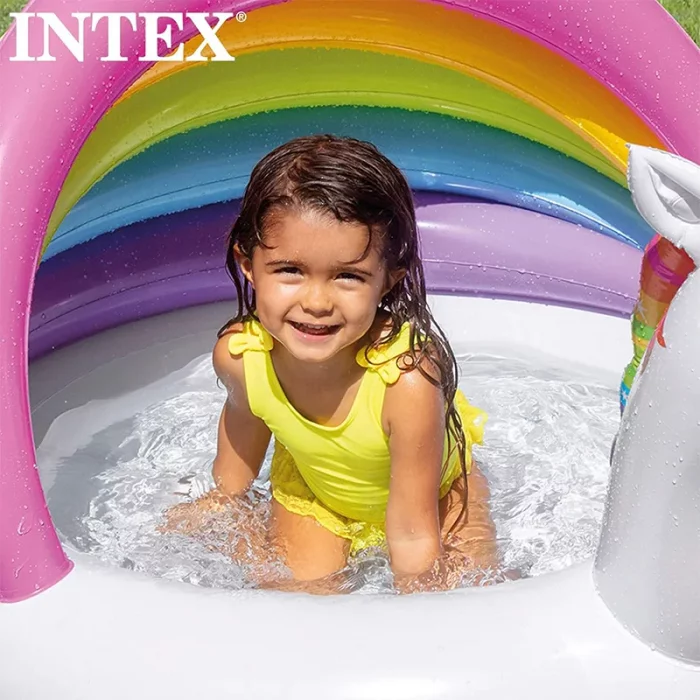 استخر بادی سایبان دار اینتکس intex مدل یونیکورن کد 57113