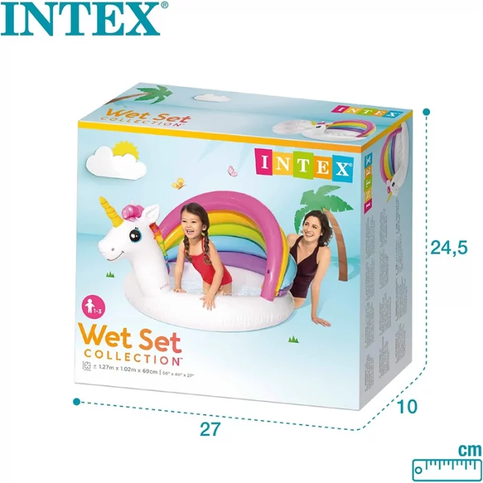 استخر بادی سایبان دار اینتکس intex مدل یونیکورن کد 57113