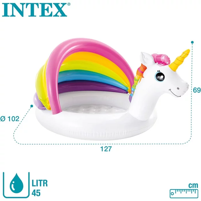 استخر بادی سایبان دار اینتکس intex مدل یونیکورن کد 57113