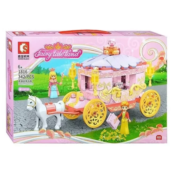 اسباب بازی لگو و ساختنی 342 تکه مدل کالسکه کد 1816