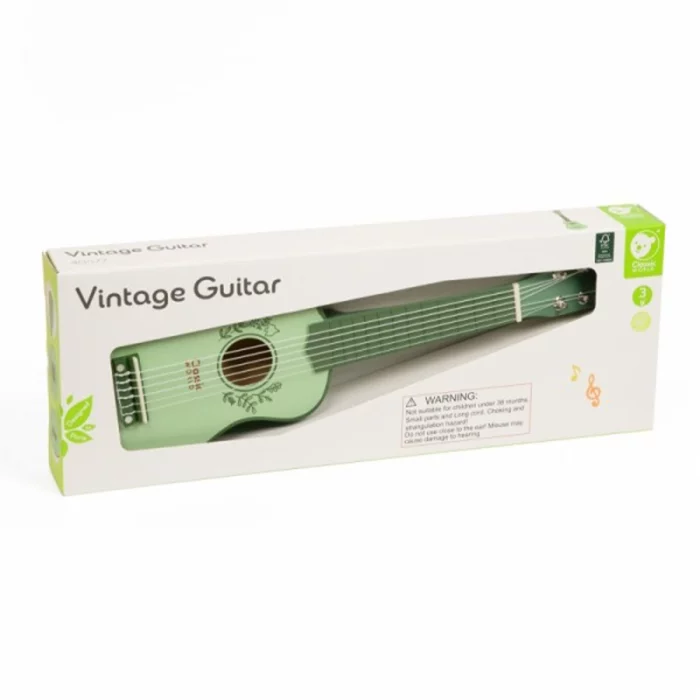 اسباب بازی گیتار چوبی سبز کلاسیک ورلد Vintage Guitar classic world کد 40577