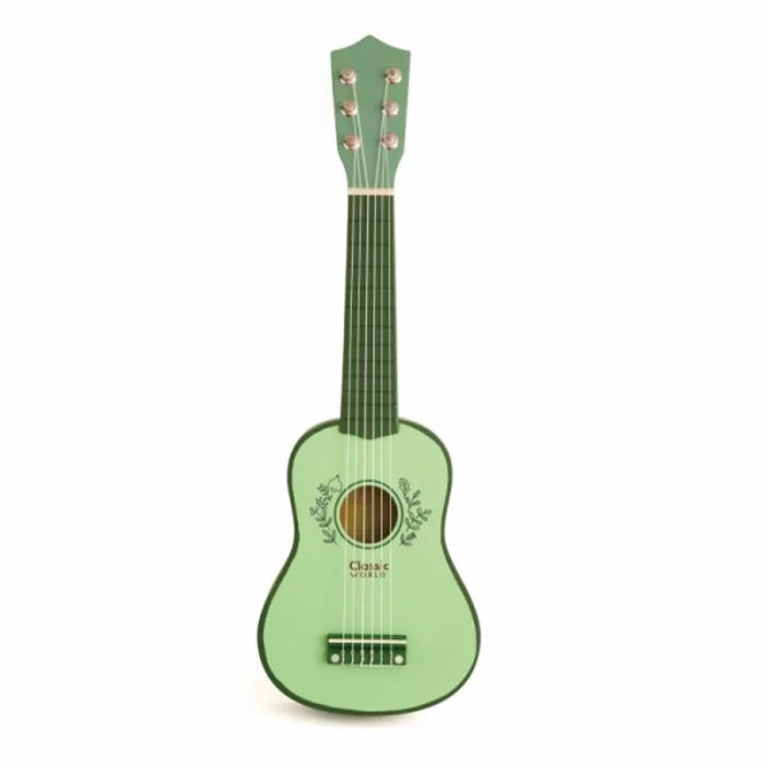 اسباب بازی گیتار چوبی سبز کلاسیک ورلد Vintage Guitar classic world کد 40577