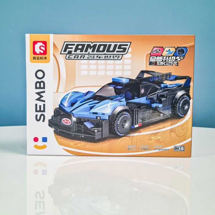 لگو ماشین مسابقه 273 تکه رنگ آبی کد 714021