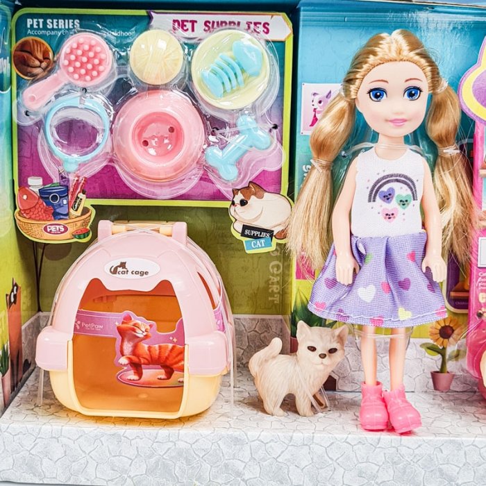 اسباب بازی خانه عروسکی مدل پانسیون گربه SPARKEL BELLA کد P/7018/B