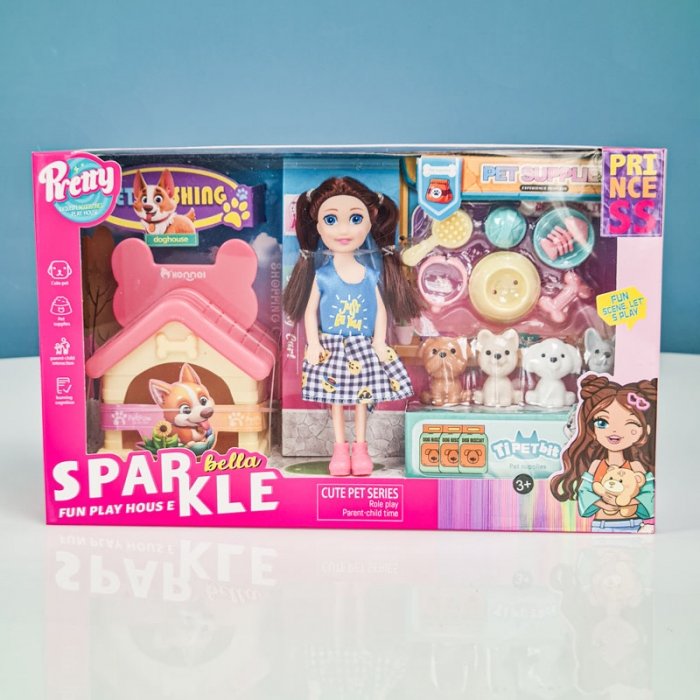 اسباب بازی خانه عروسکی مدل پانسیون سگ SPARKEL BELLA کد P/7018/A