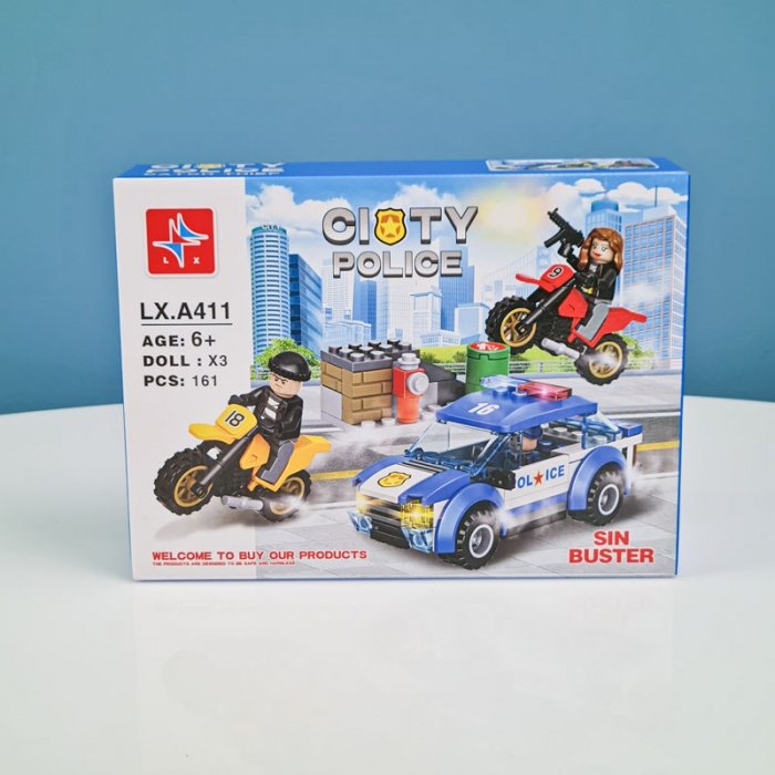 اسباب بازی لگو سری شهر 161 تکه city مدل پلیس کد LXA411