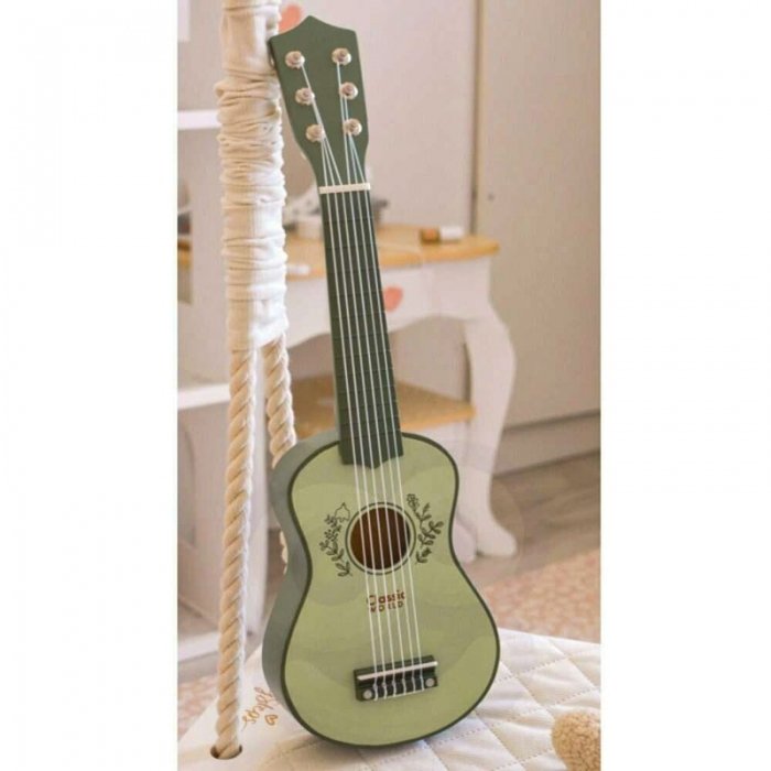 اسباب بازی گیتار چوبی سبز کلاسیک ورلد Vintage Guitar classic world کد 40577
