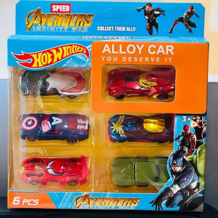 ماشین هات ویلز 6 عددی HOTWHEELS مدل قهرمانان AVENGERS کد 8886
