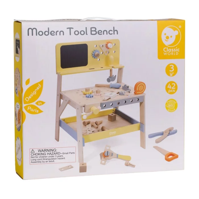 اسباب بازی میز ابزار چوبی کلاسیک ورلد classic world Modern Tool Bench کد 20176