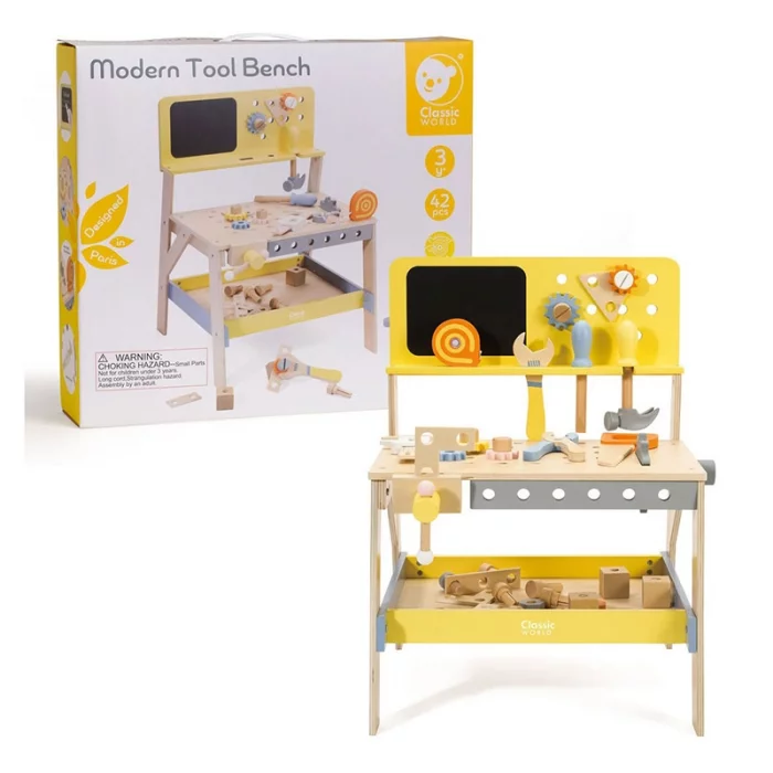 اسباب بازی میز ابزار چوبی کلاسیک ورلد classic world Modern Tool Bench کد 20176