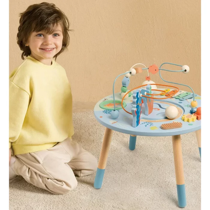 میز فعالیت و بازی چوبی کلاسیک ورلد classic world Multi Activity Table کد 20238