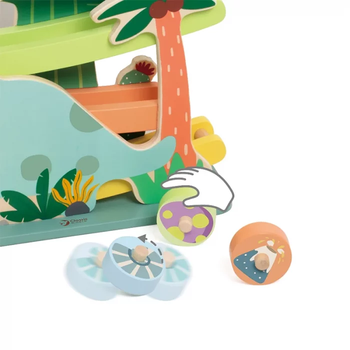 ریسینگ چوبی دایناسور کلاسیک ورلد classic world Dinosaur Slide کد 20249