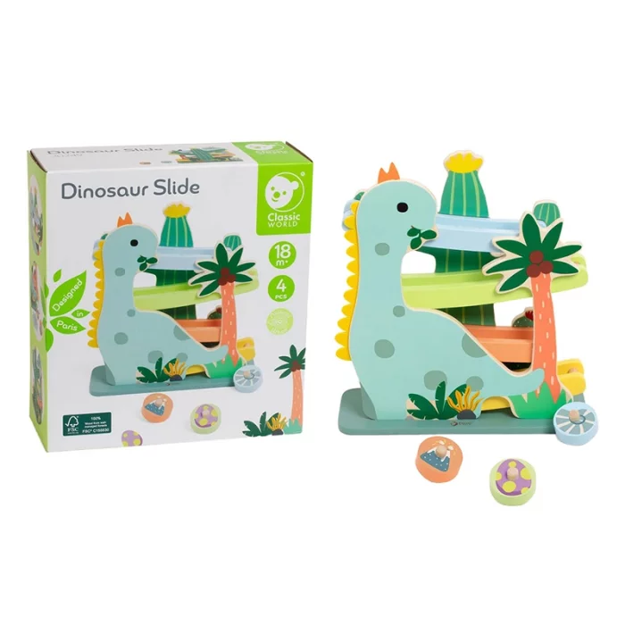 ریسینگ چوبی دایناسور کلاسیک ورلد classic world Dinosaur Slide کد 20249