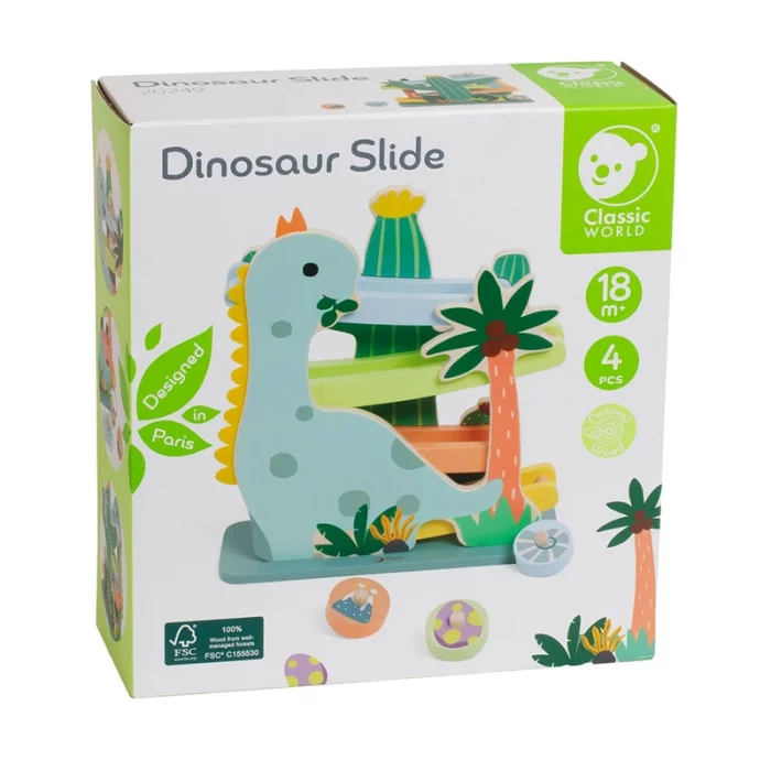 ریسینگ چوبی دایناسور کلاسیک ورلد classic world Dinosaur Slide کد 20249