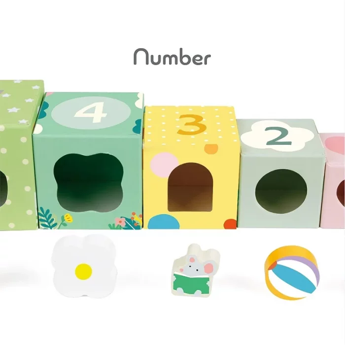 برج مکعب هوش چوبی کلاسیک ورلد classic world Forest Stacking Cubes کد 20222