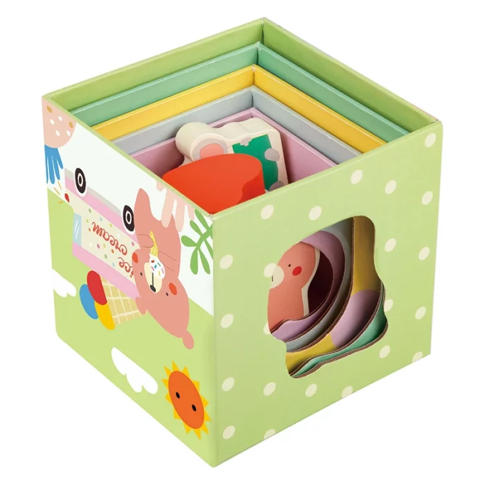 برج مکعب هوش چوبی کلاسیک ورلد classic world Forest Stacking Cubes کد 20222