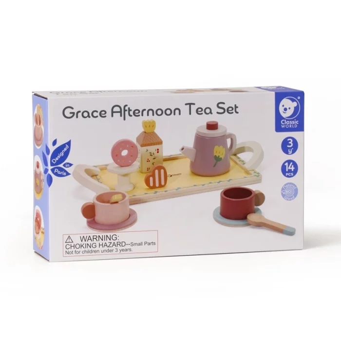 ست چای خوری چوبی کلاسیک ورلد GRACE Afternoon Tea Set classic world کد 50577
