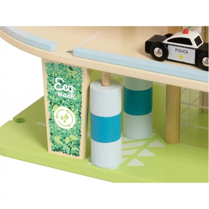 پیست و ریسینگ ماشین چوبی کلاسیک ورلد classic world Green Garage کد 50615