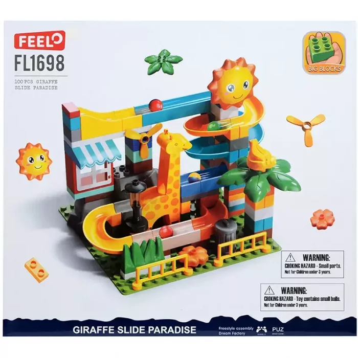 اسباب بازی لگو سرسره زرافه  100 تکه  فیلو FEELO کد FL1698
