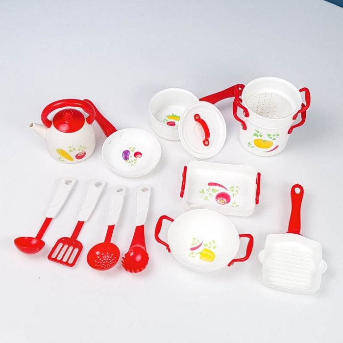 ست قابلمه و ظروف آشپزخانه 13 تکه طرح میوه کد LN1010A