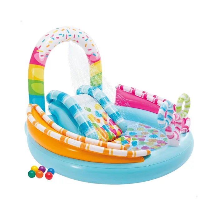 استخر بادی فواره دار اینتکس مدل آبنباتی کوچک Intex Candy کد 57144